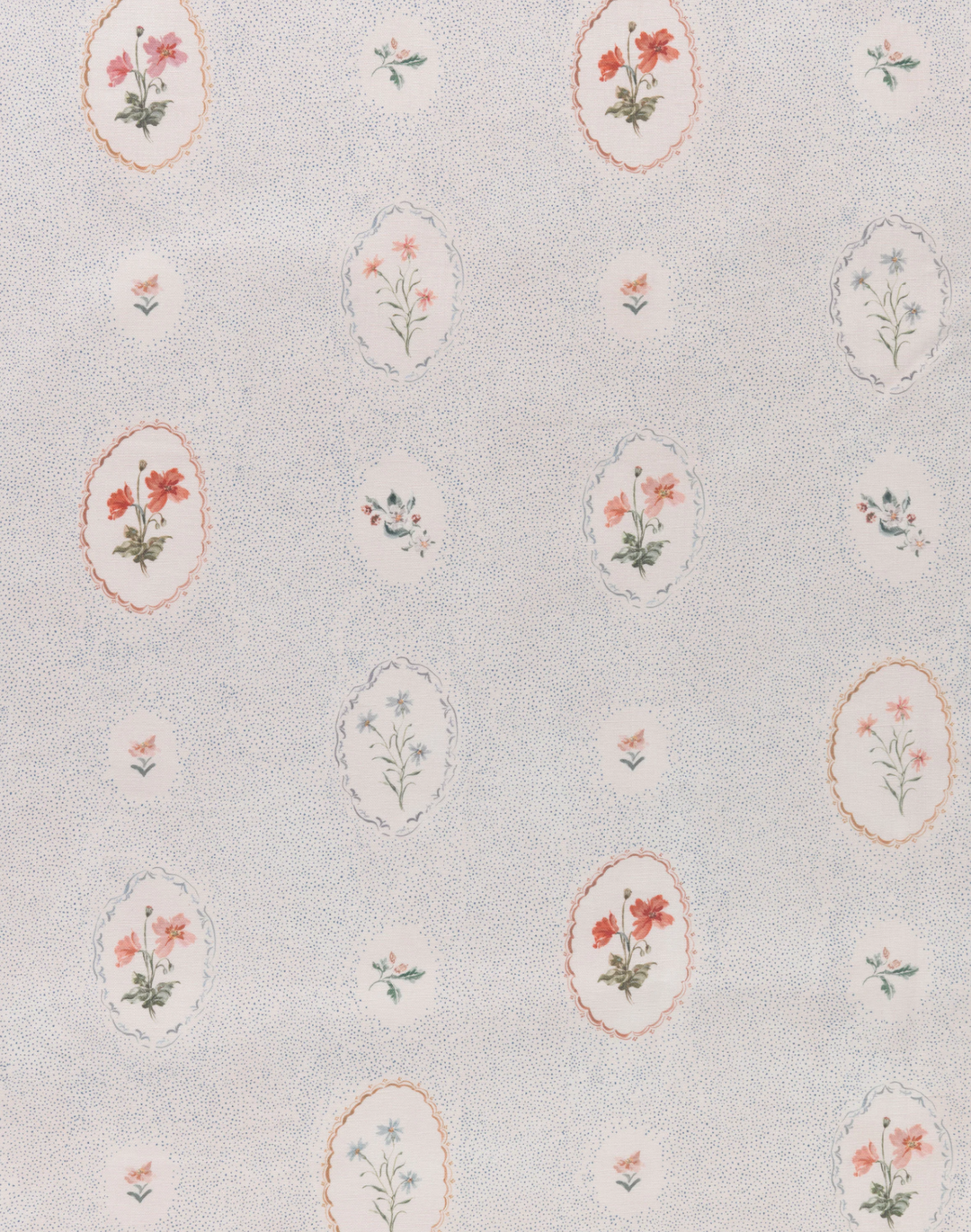 Bibury Sprig, Sky Blue - Linen Fabric