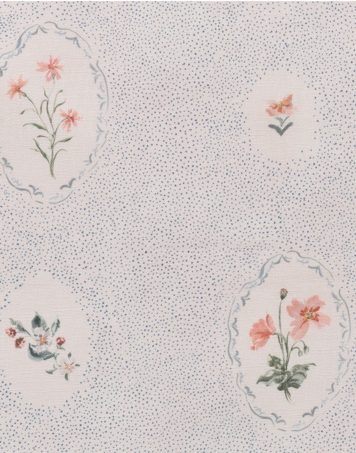 Bibury Sprig, Sky Blue - Linen Fabric