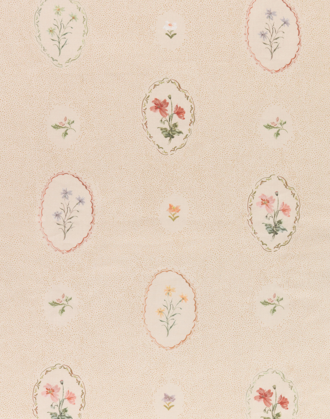 Bibury Sprig, Tea - Linen Fabric