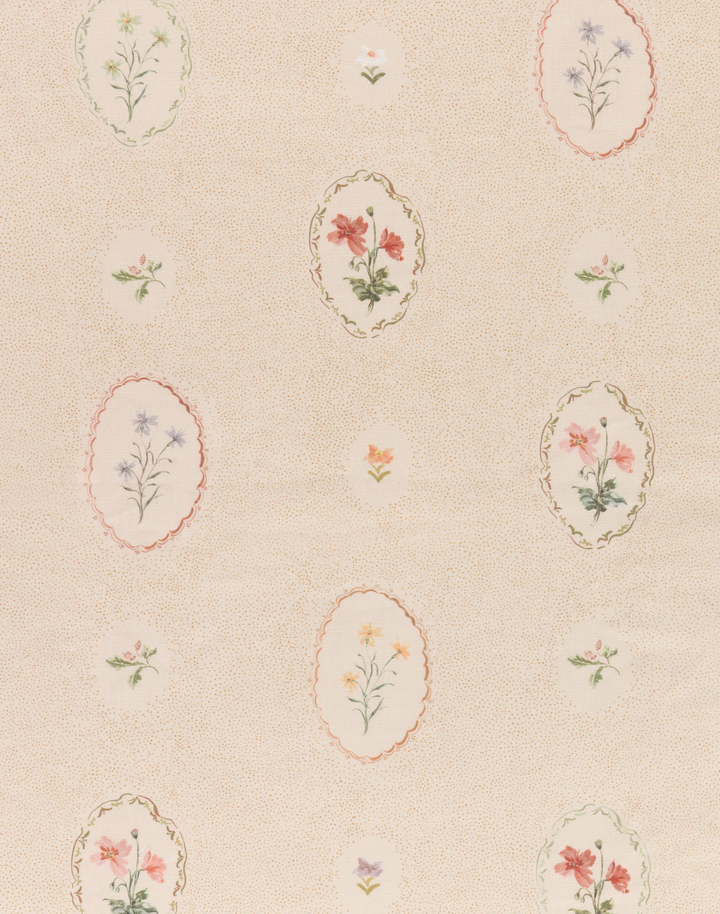 Bibury Sprig, Tea - Linen Fabric
