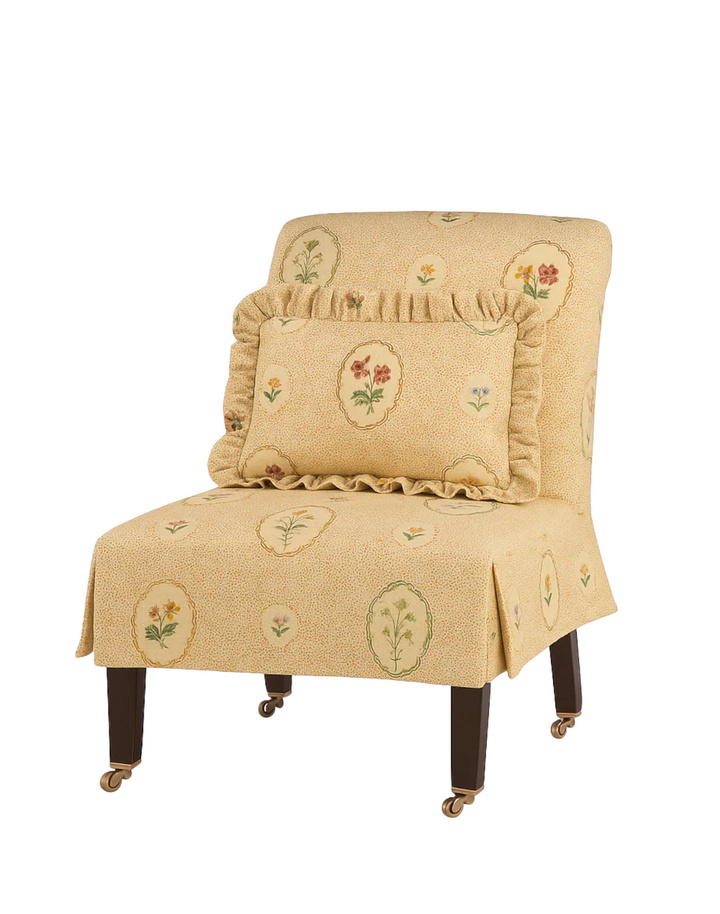 Bibury Sprig, Tea - Linen Fabric