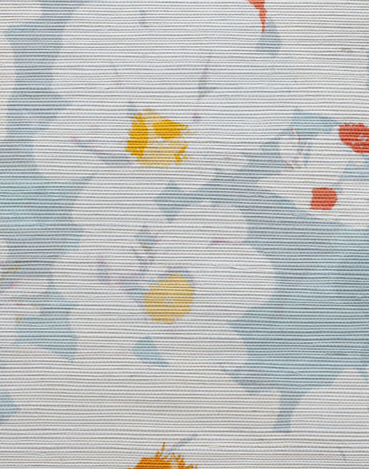 Grasscloth Big Peony, Sky