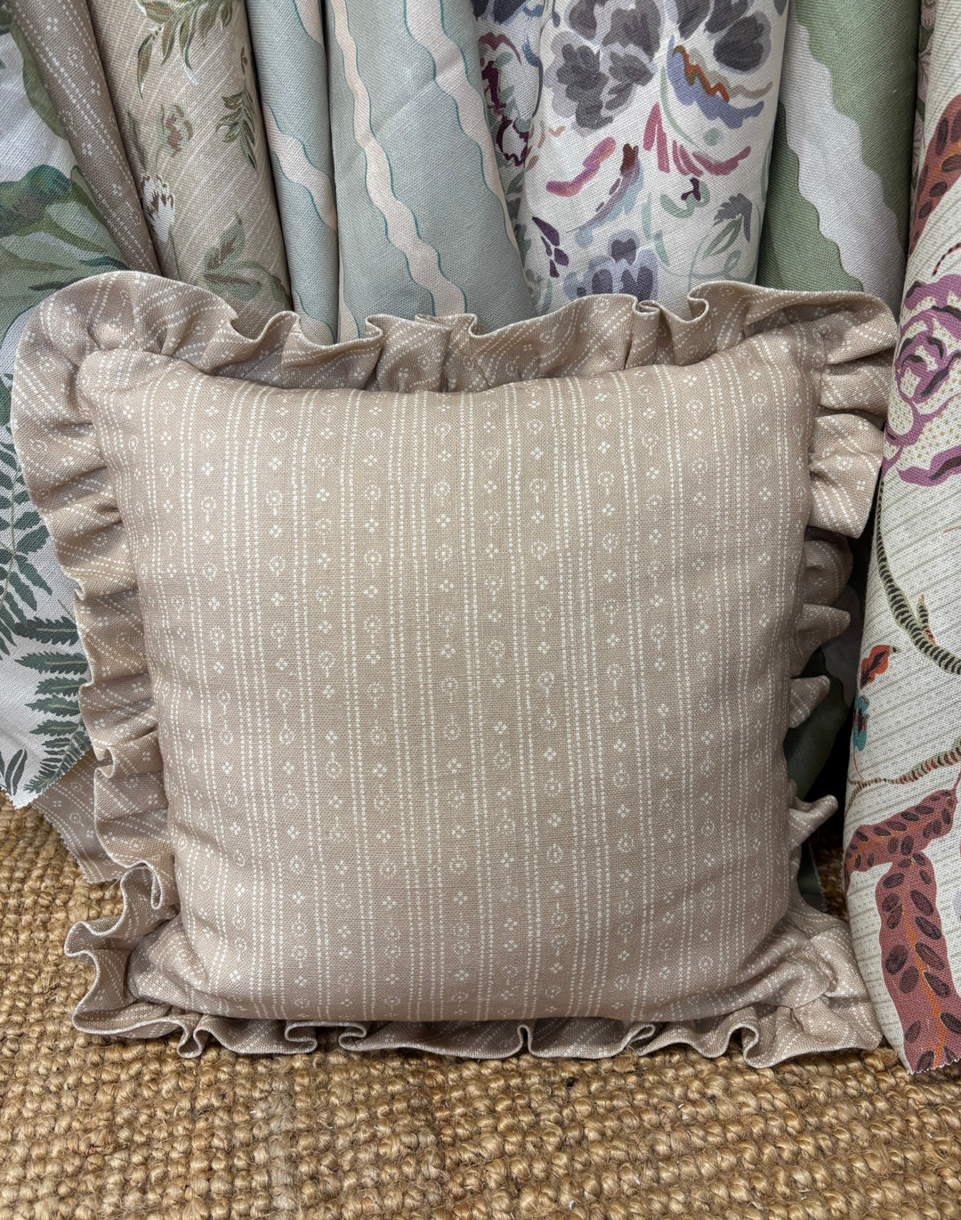 Birdlip Path, Biscuit - Linen Fabric