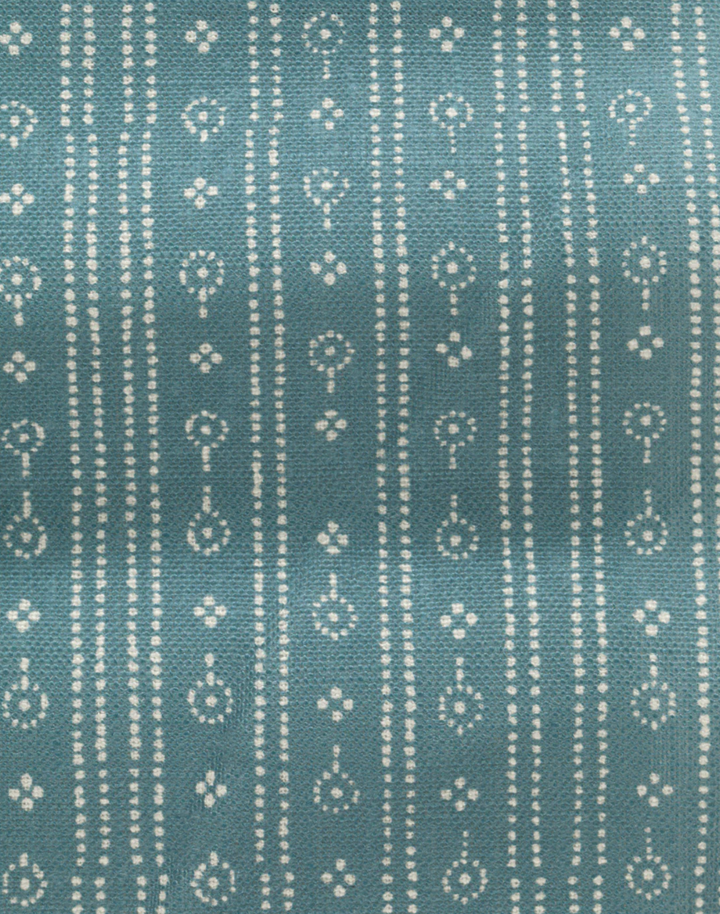 Birdlip Path, Day Blue - Linen Fabric
