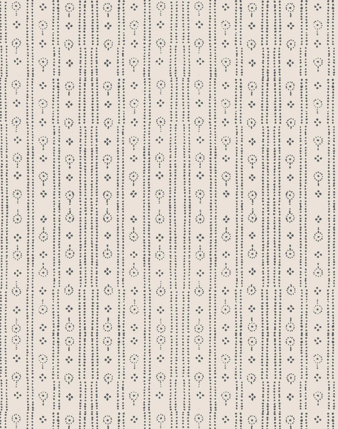 Birdlip Path, Ice Navy - Linen Fabric