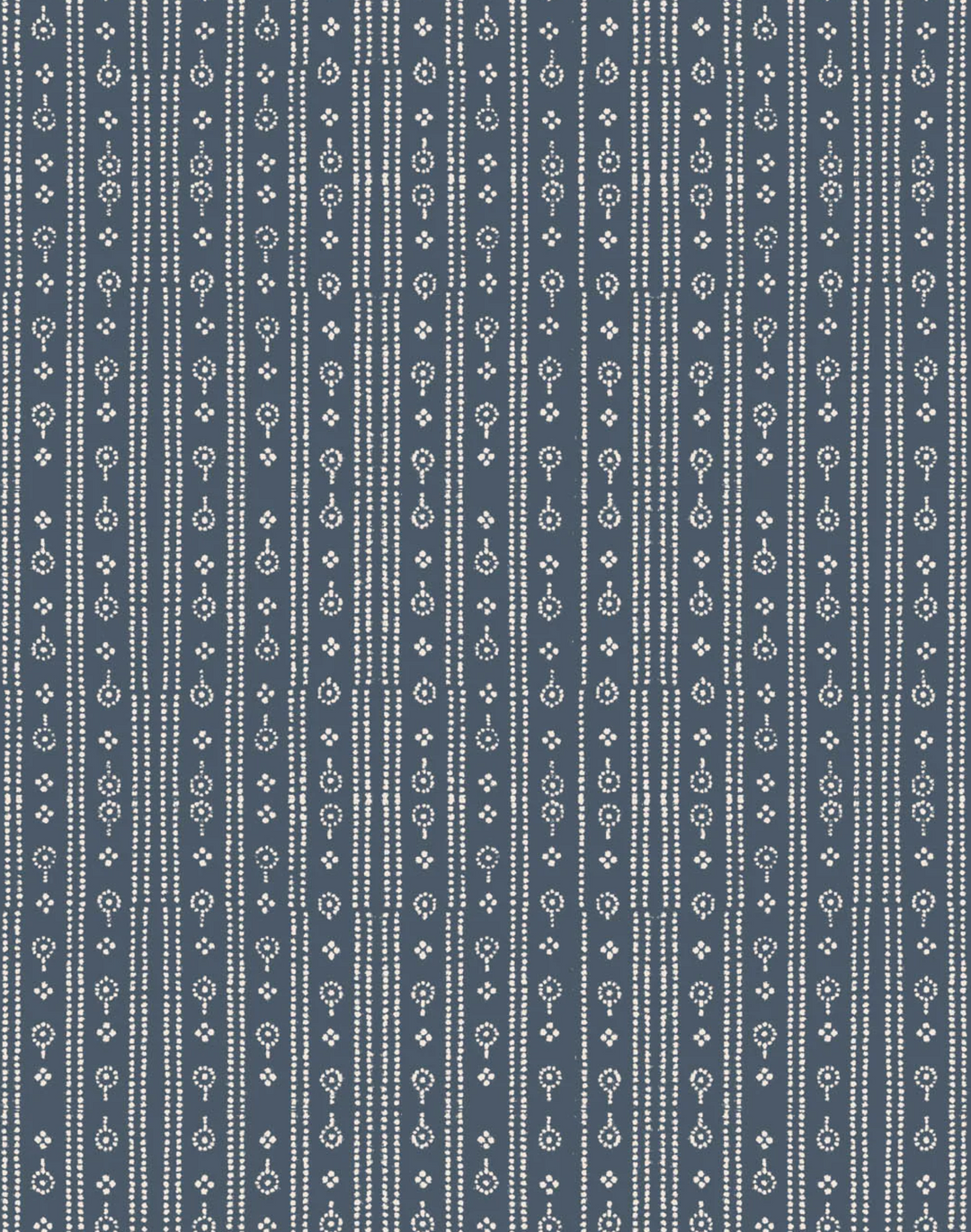 Birdlip Path, Midnight - Linen Fabric