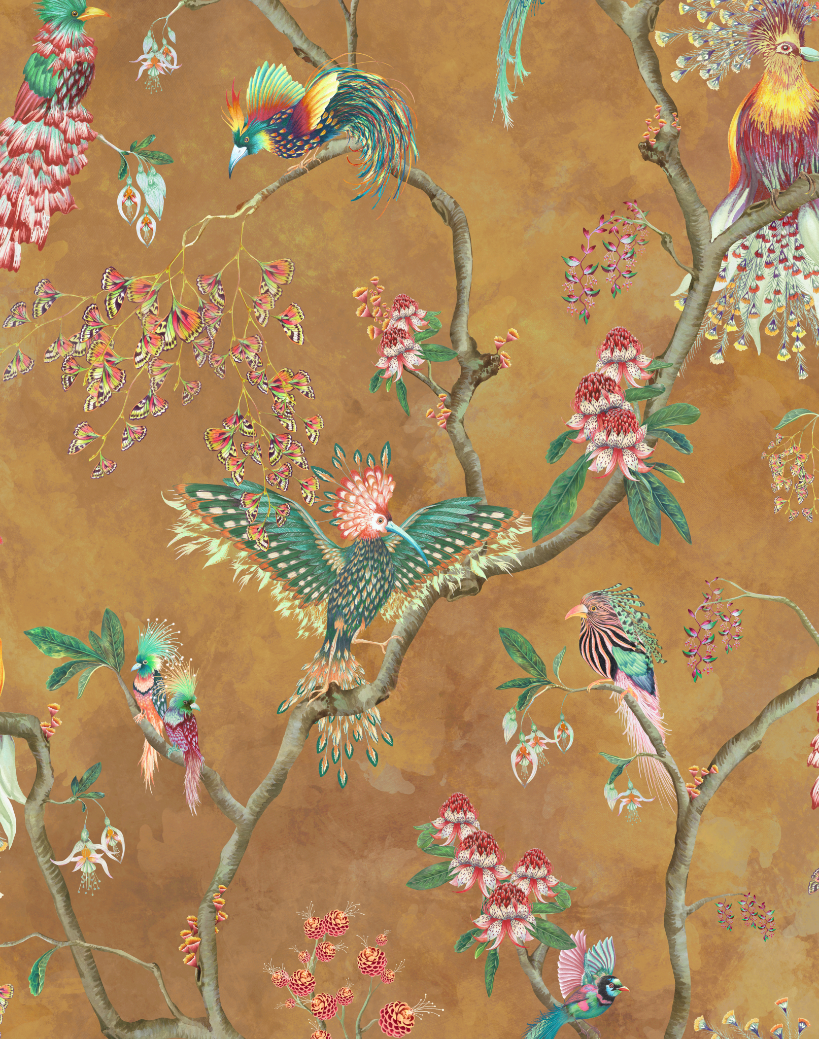 BIRDS IN PARADISE GOLD – The Pattern Collective