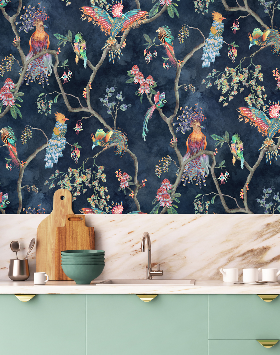 BIRDS IN PARADISE MIDNIGHT – The Pattern Collective
