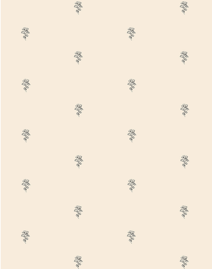 Blossom Bouquet Grasscloth, Smoke & Lace WPLR0125