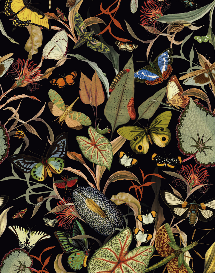 Dark Butterfly Wallfabric