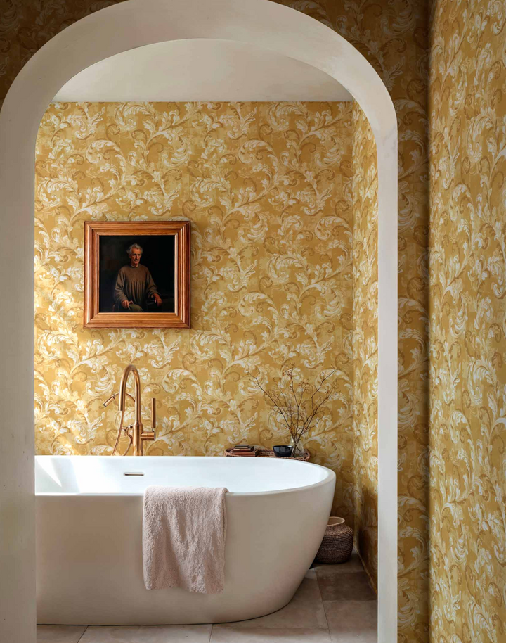 Byzantine Damask, Mustard D00124