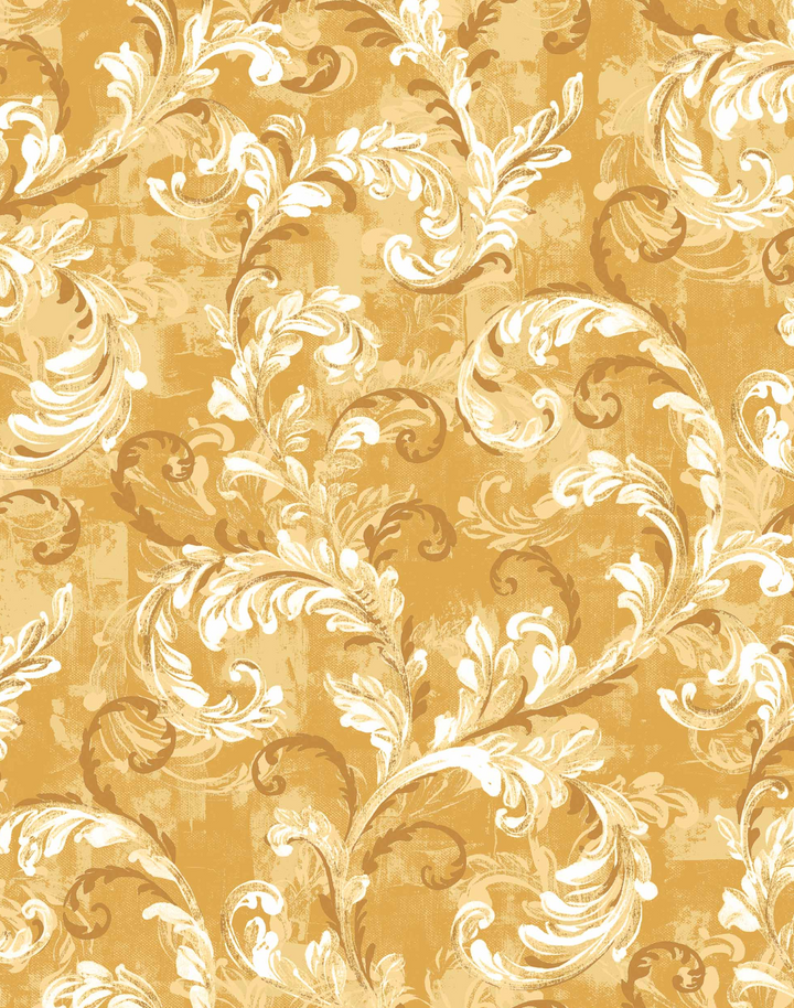 Byzantine Damask, Mustard D00124