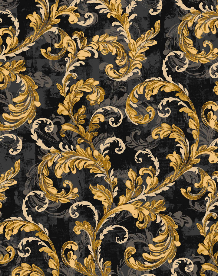 Byzantine Damask, Onyx D00125