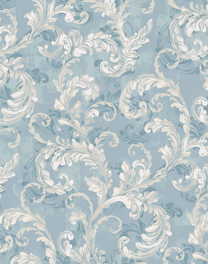 Byzantine Damask, Sapphire D00123