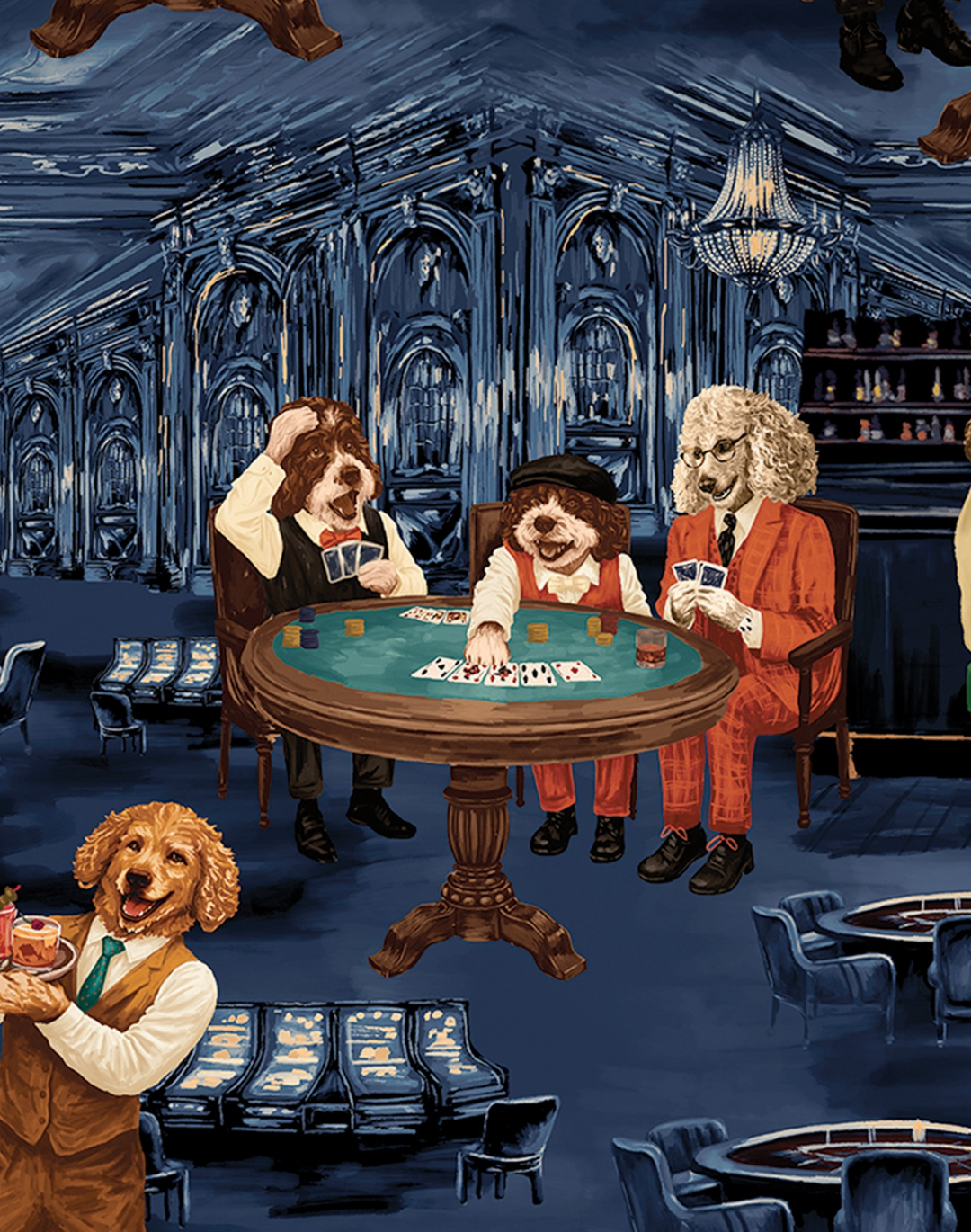 Canine Cards, Casino Blue