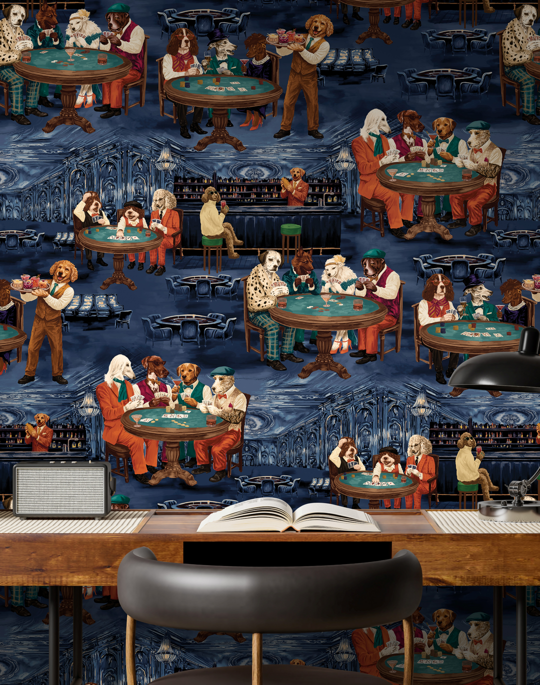 Canine Cards, Casino Blue