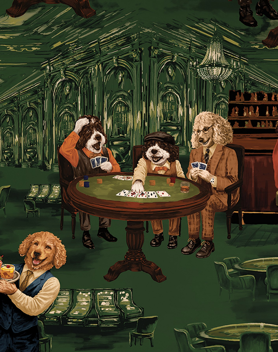 Canine Cards, Green Felt
