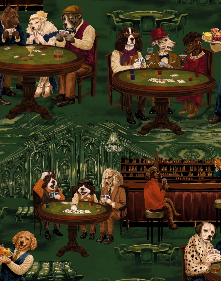 Canine Cards, Green Felt