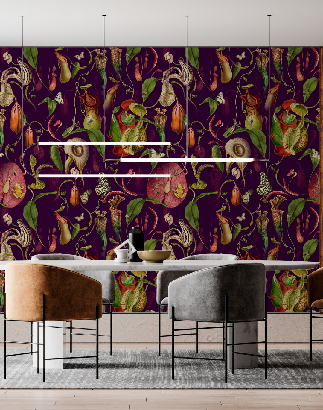 Purple Carnivus Wallfabric