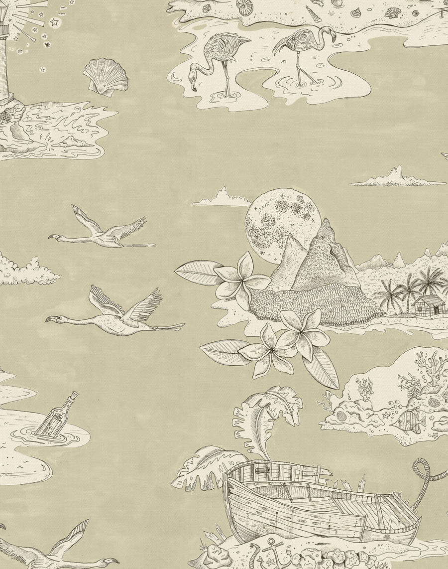 Castaway, Greige – The Pattern Collective