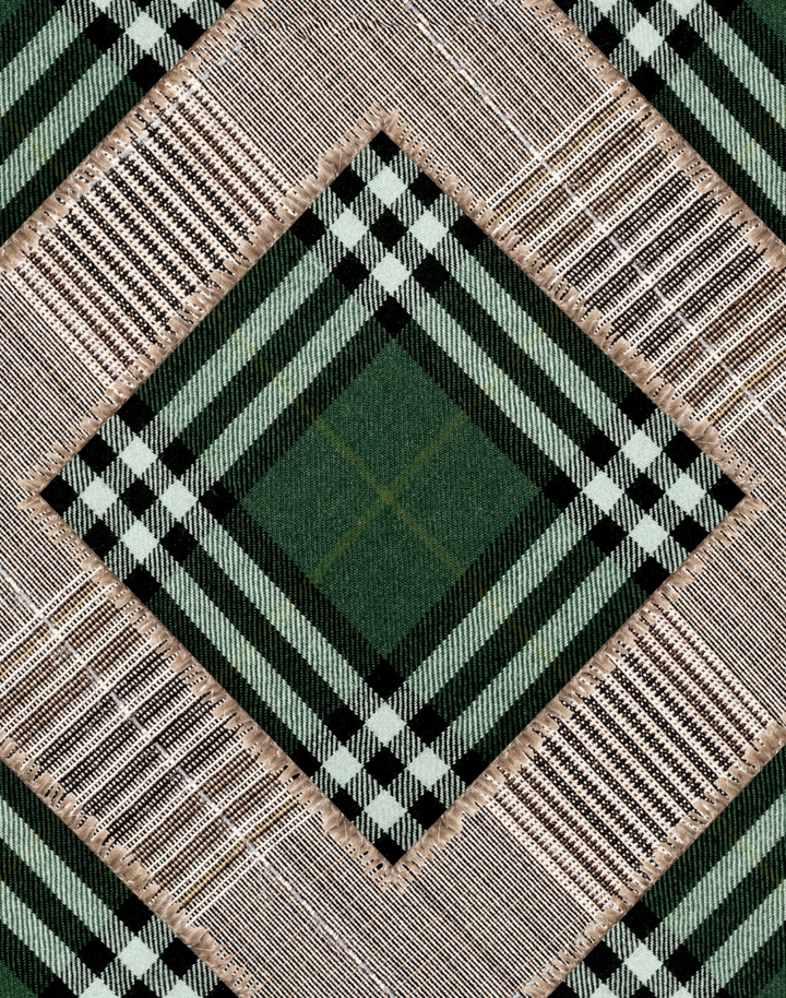 Checkered Patchwork, British Green