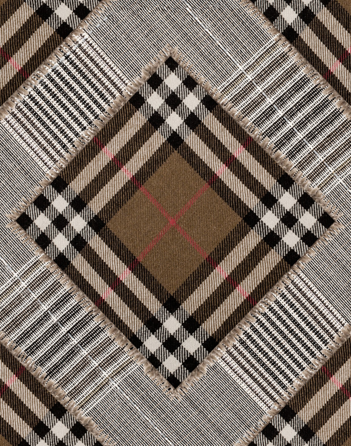 Checkered Patchwork, Mid Brown