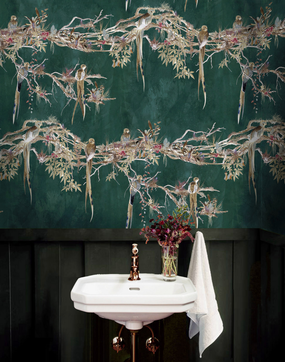 Chinoiserie, Dark Green