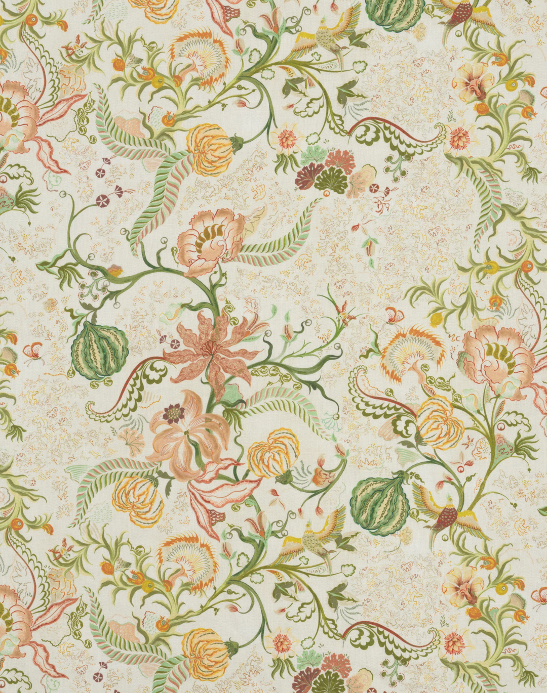 Chintz 21, Raffia Rose - Linen Fabric