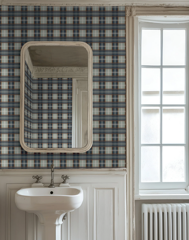 Classic Plaid, Faded Navy