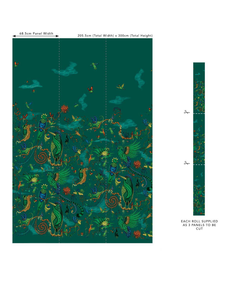 Cloud Forest, Teal W0200-02