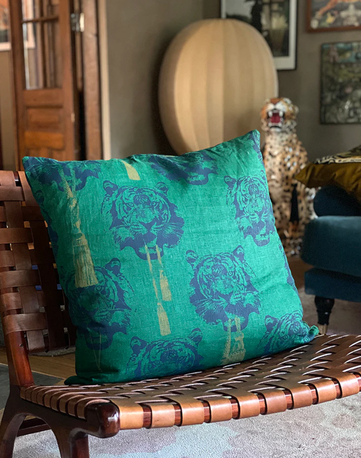 SLB Coco Tiger Green Cushion Cover