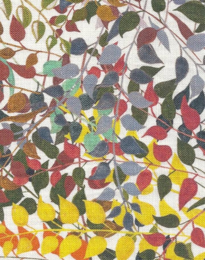 Confetti Leaves Fabric, Natural