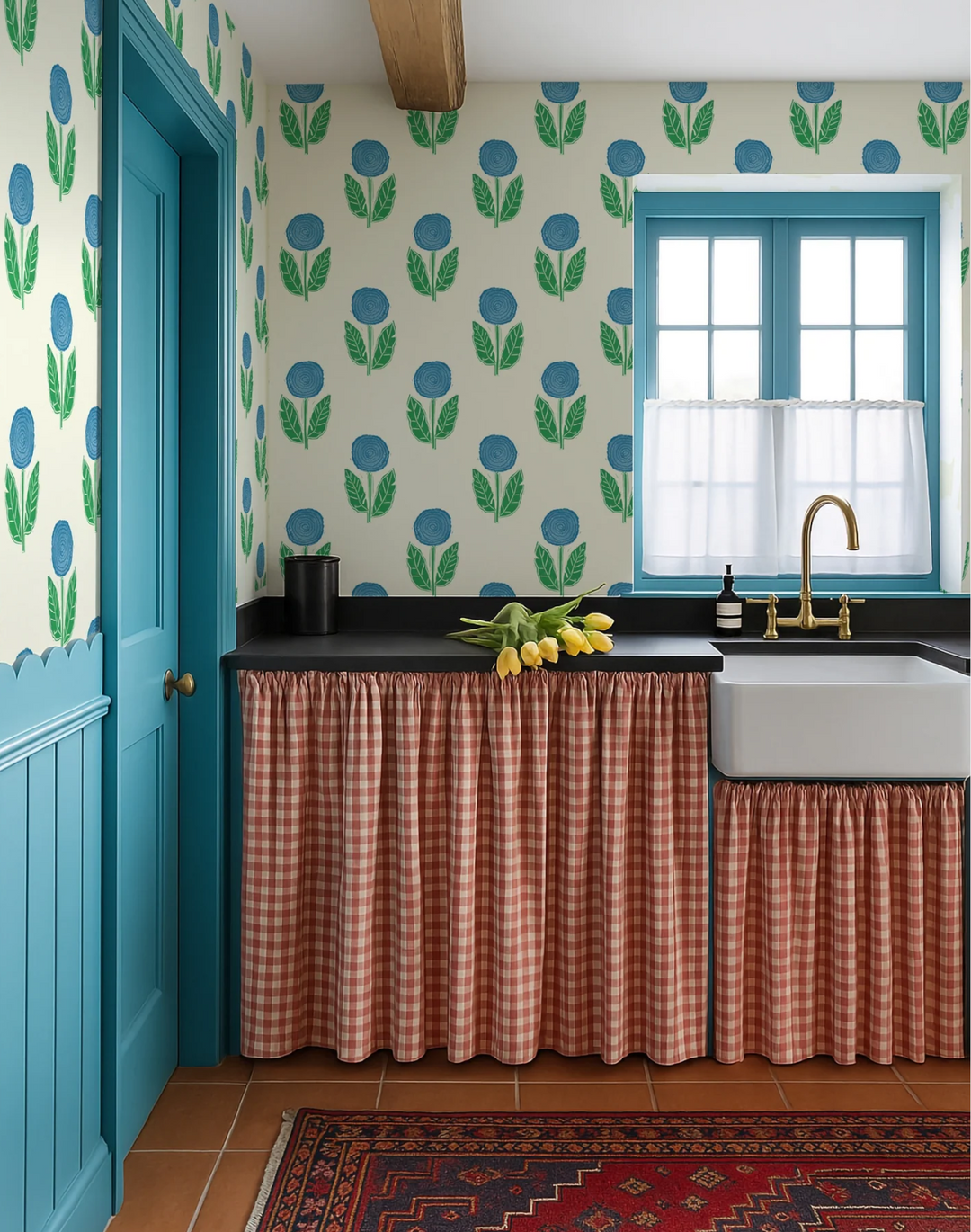 Dahlia, Blue - LARGE SCALE