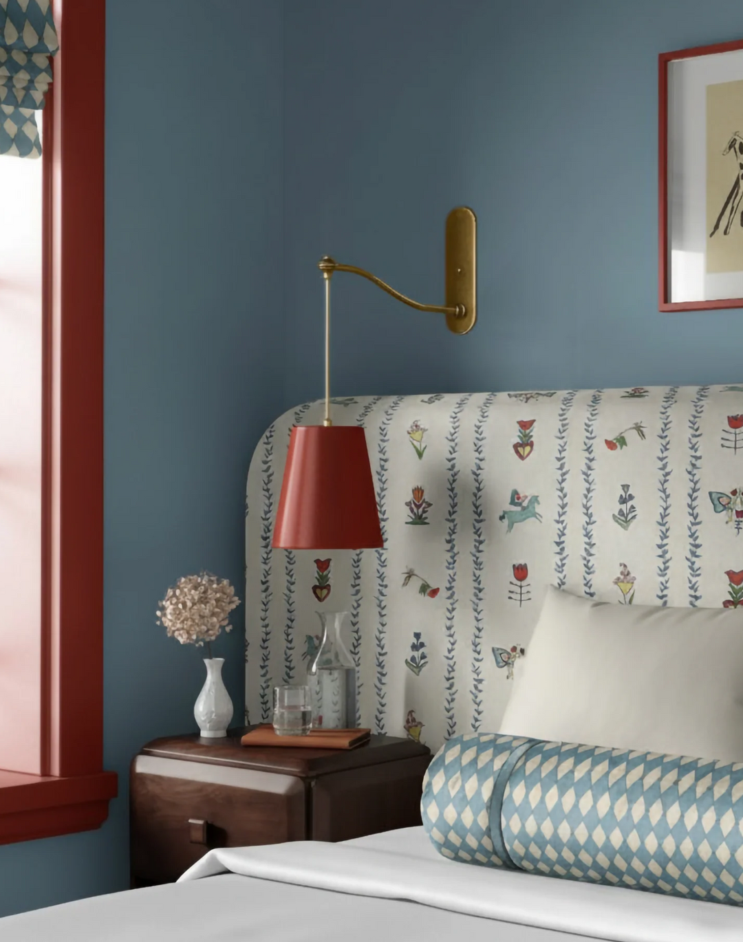 Dance Away in the Garden, Green - Linen Fabric