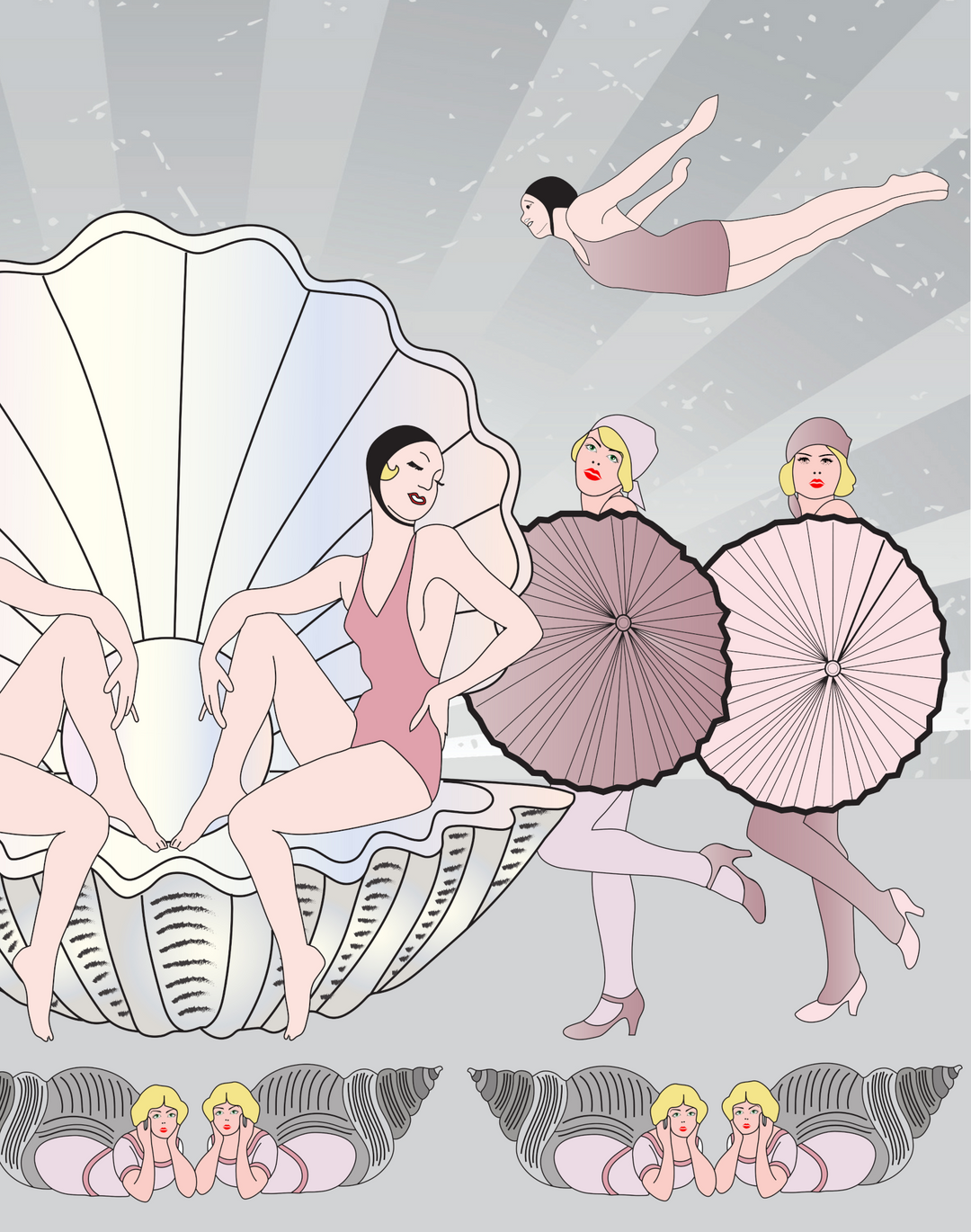 Deco Beach, Pink