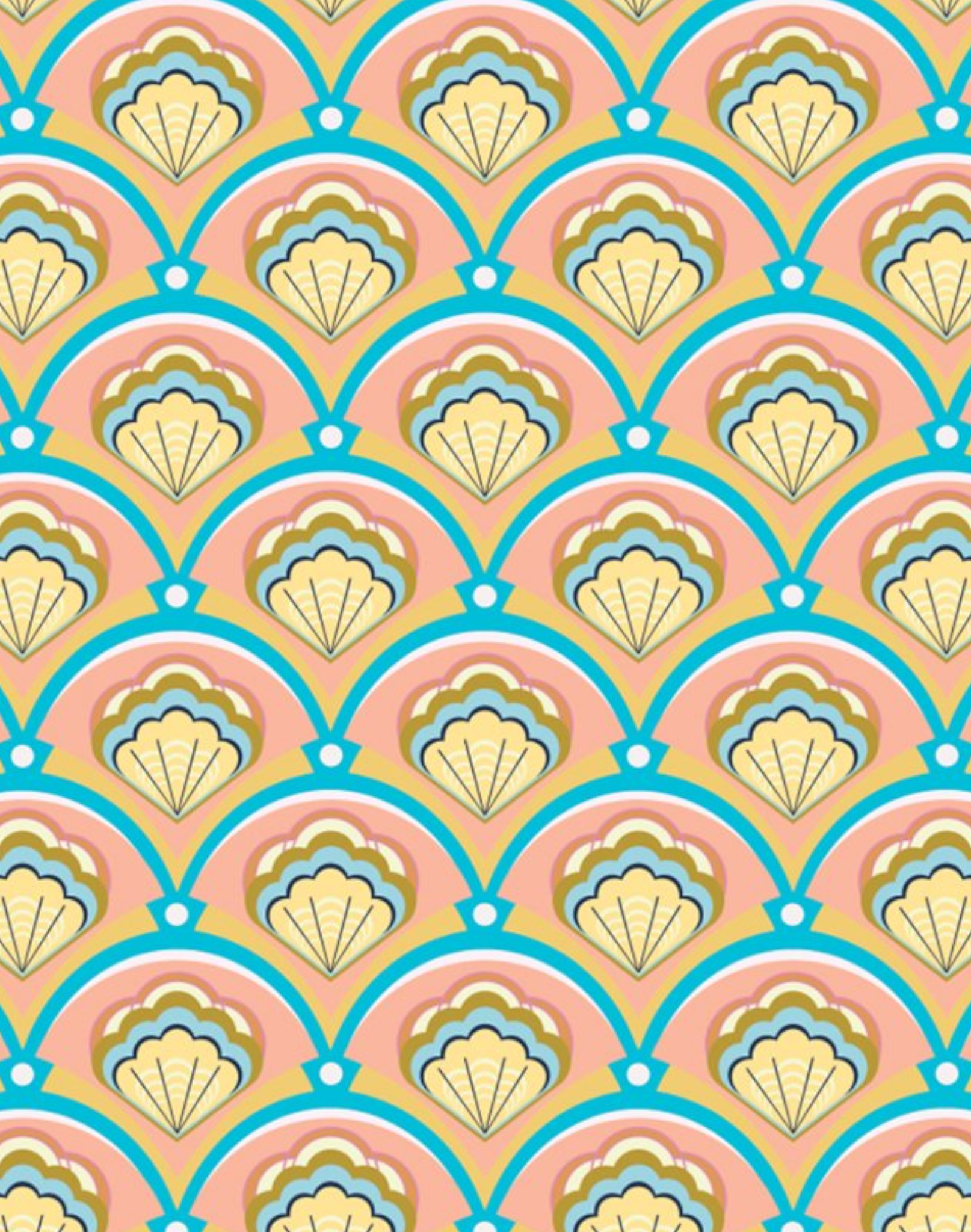 Deco Seashell, Peach Melba – The Pattern Collective