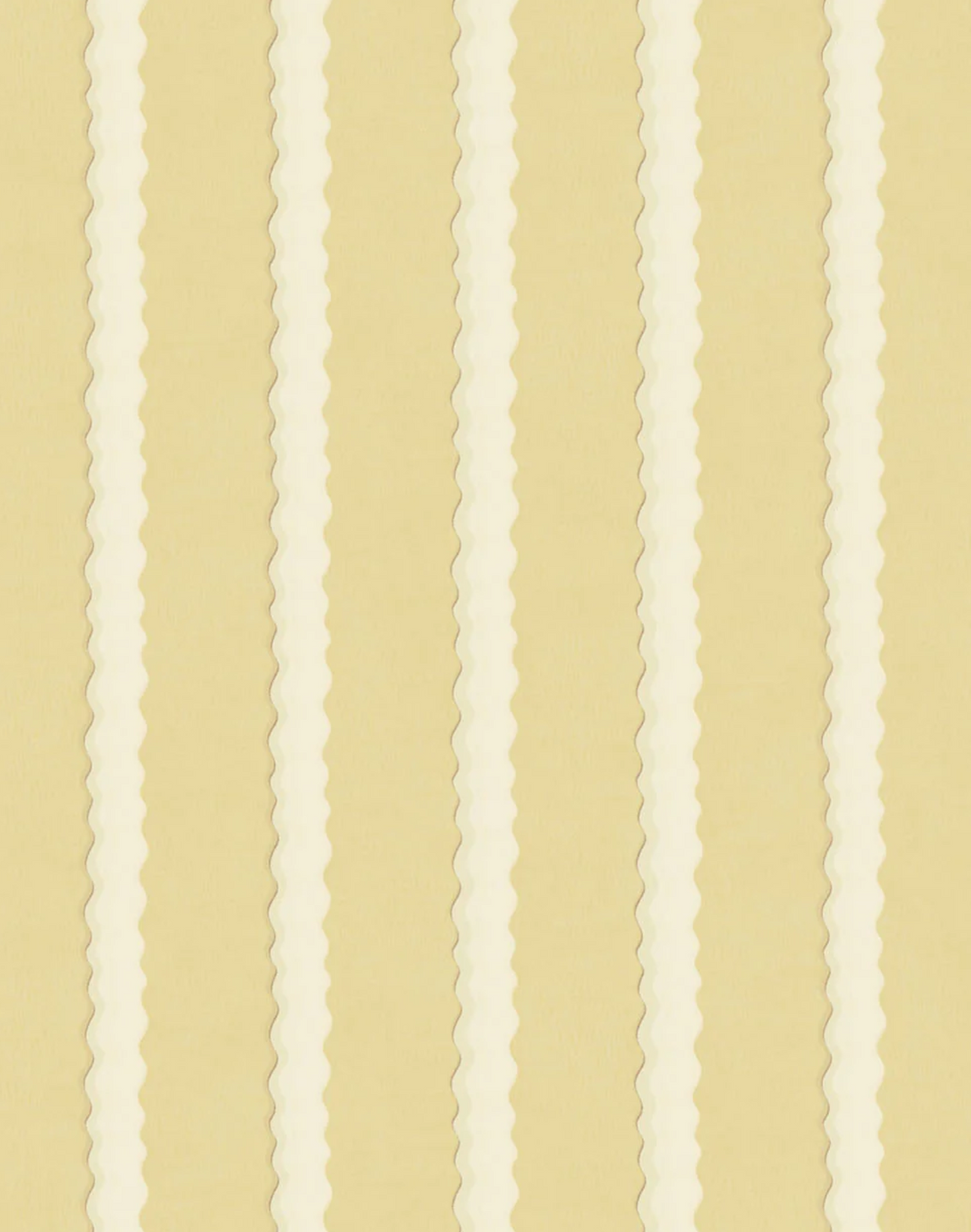 Double Scroll Stripe, Butter - Linen Fabric