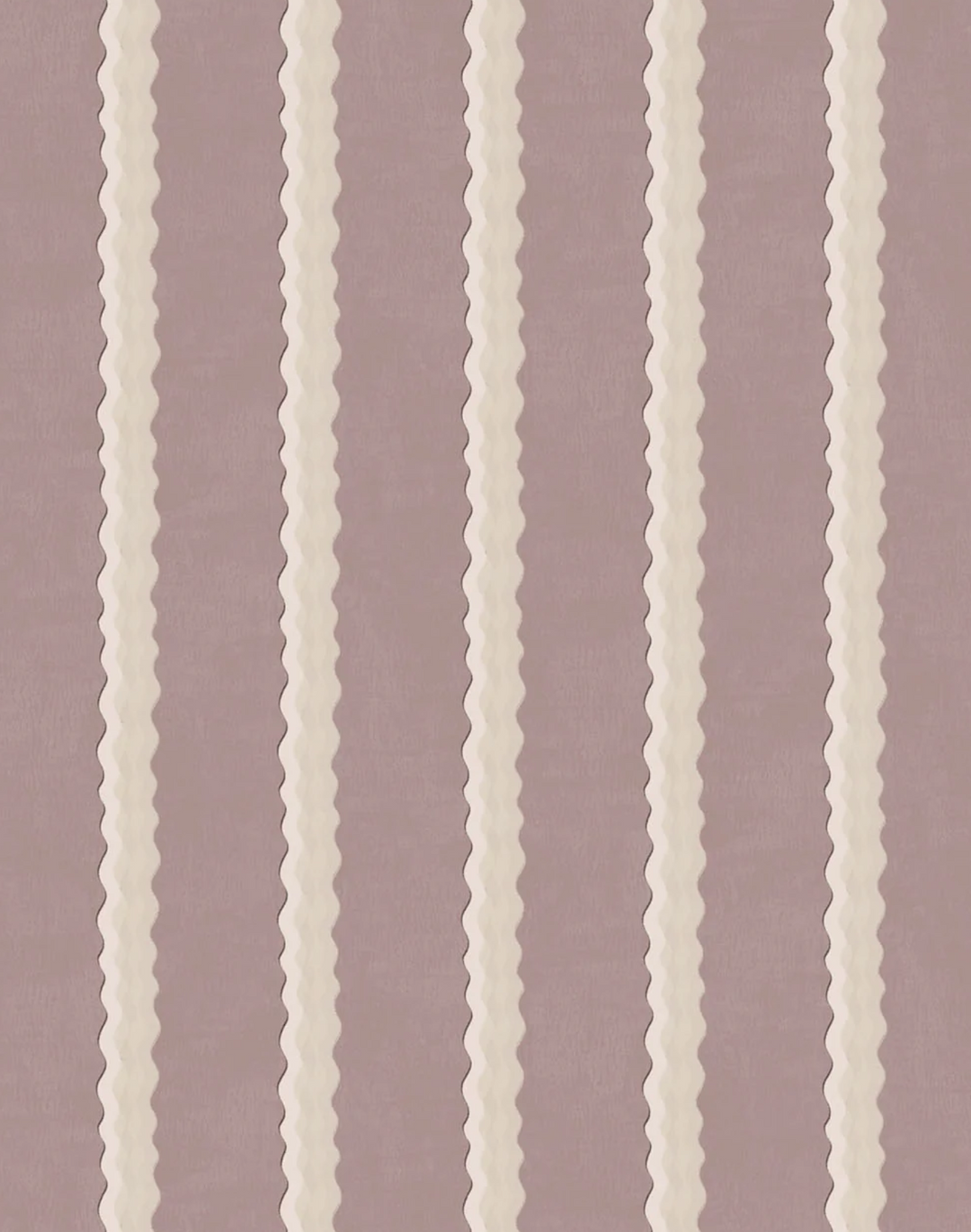 Double Scroll Stripe, Lilac - Linen Fabric