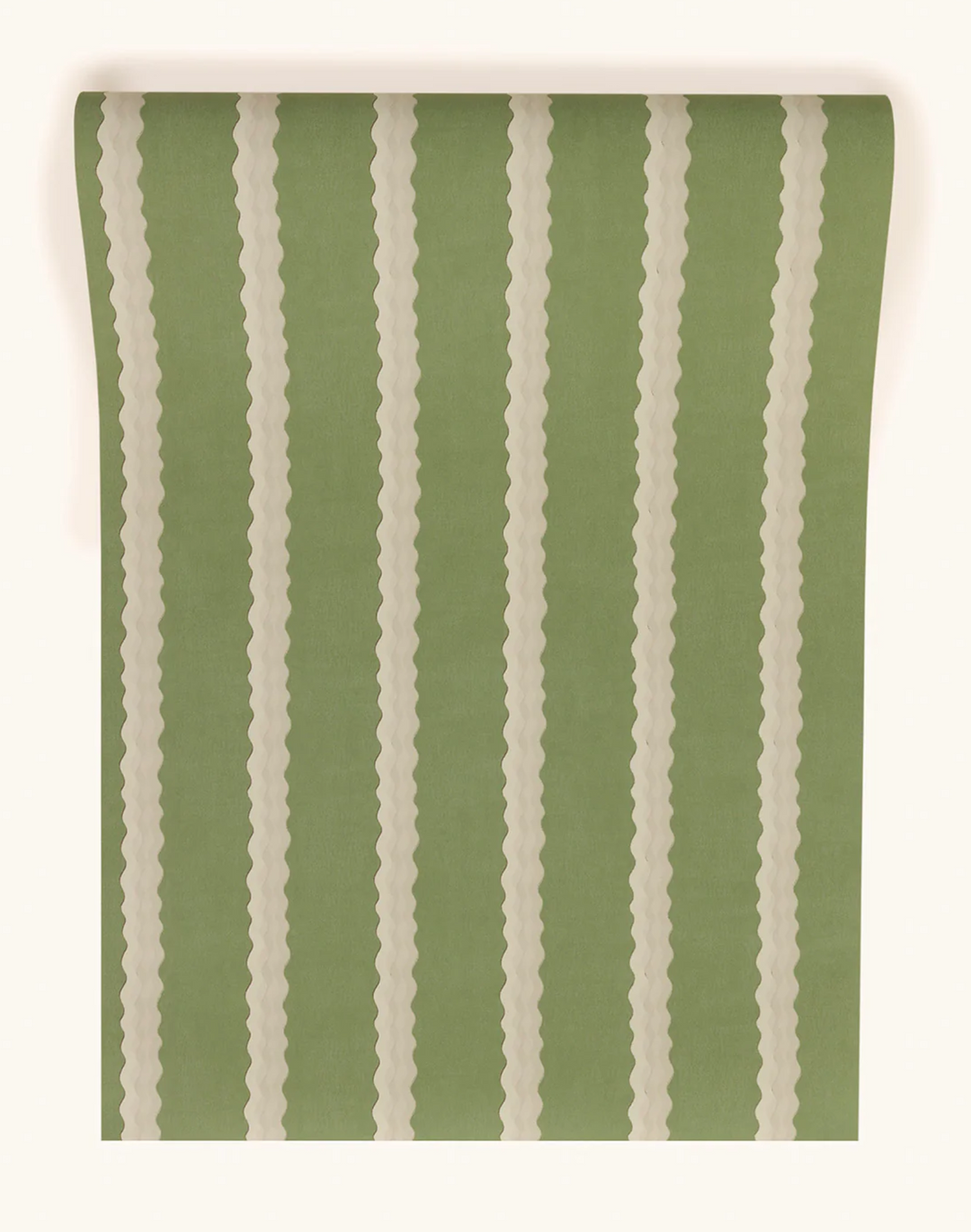 Double Scroll Stripe, Spring Green