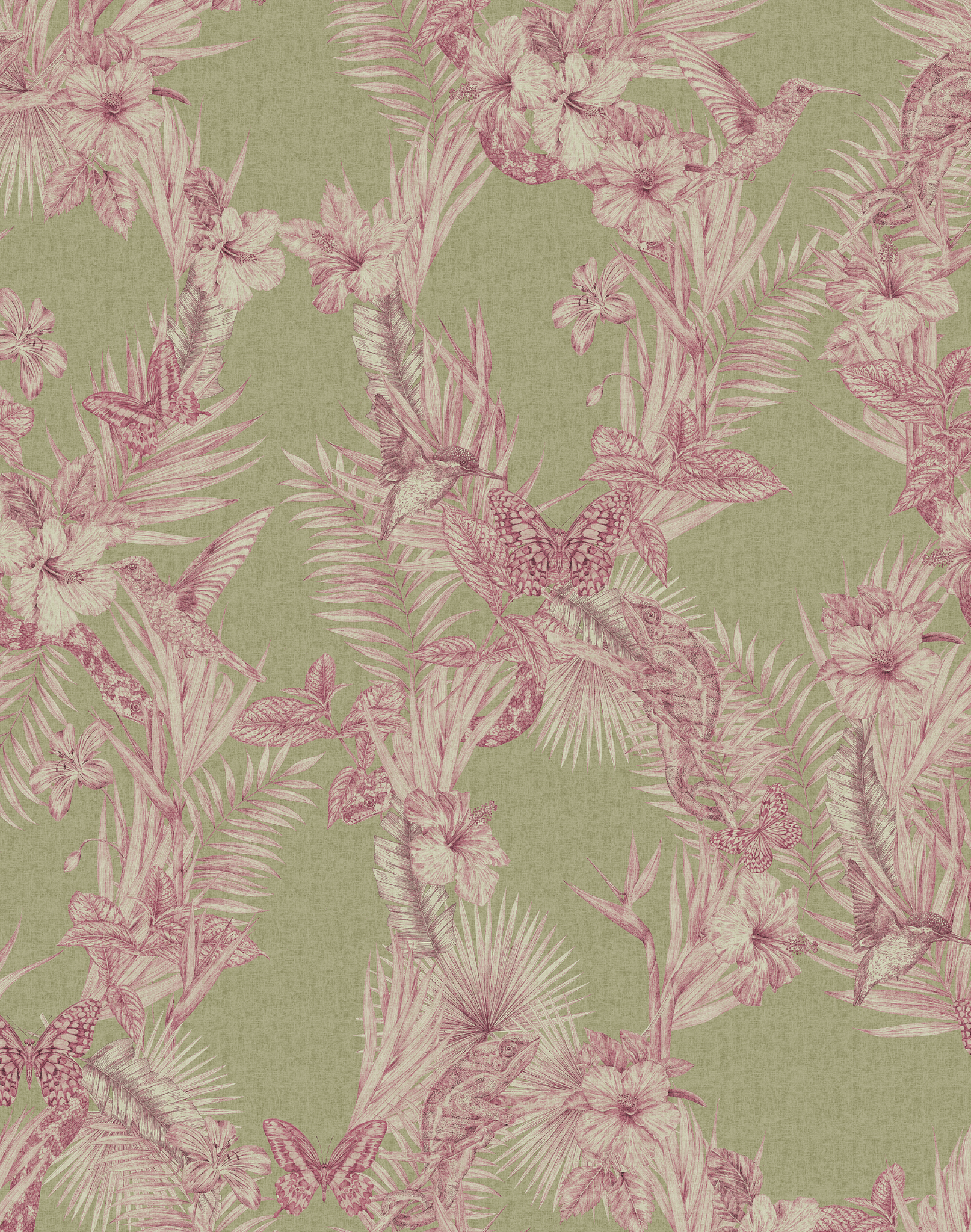 Eden Raspberry Eden, Raspberry Grass – The Pattern Collective