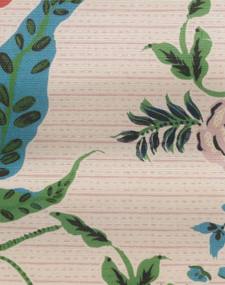 Eversley, Jade Rose - Linen Fabric