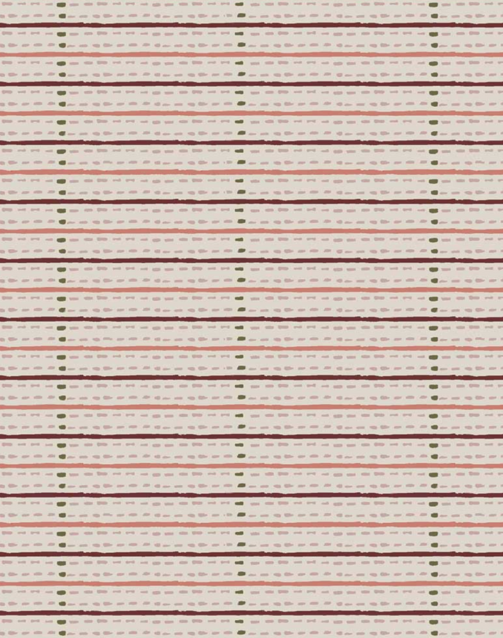 Eversley Stripe, Ground Sepia - Linen Fabric