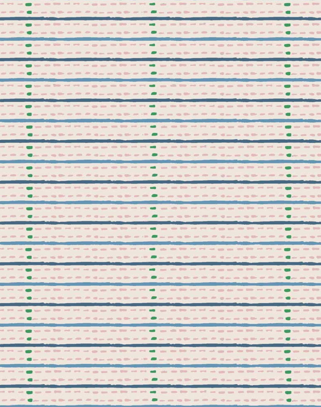 Eversley Stripe, Jade Rose - Linen Fabric