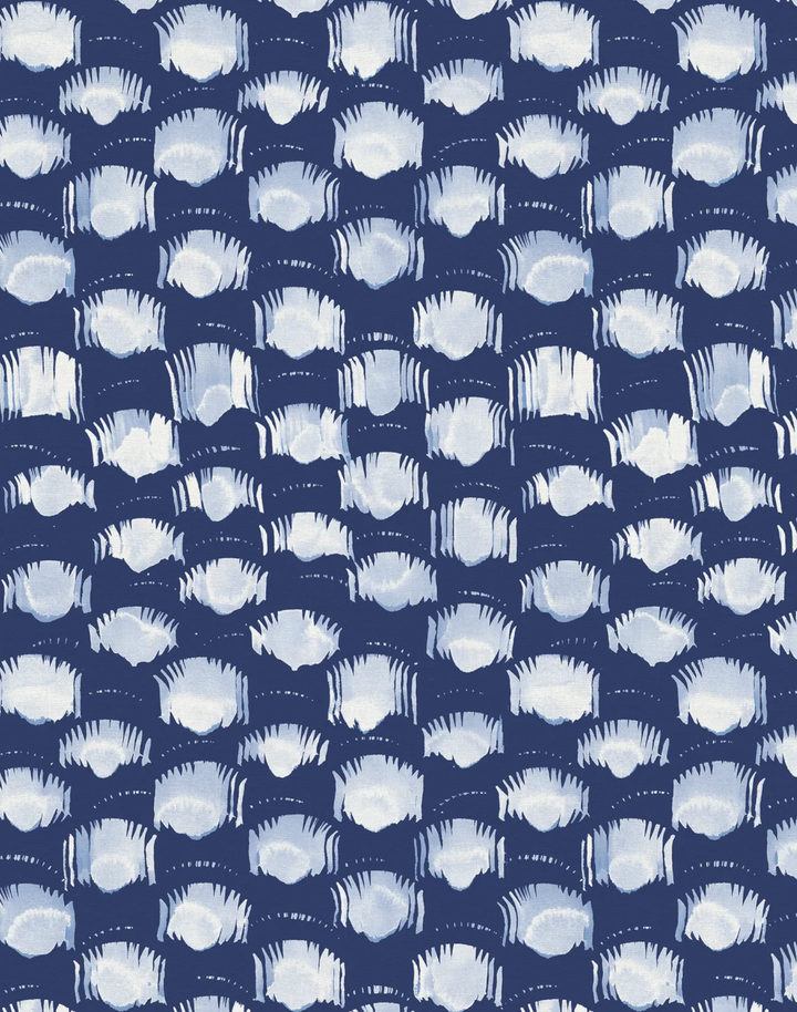 Eyelash, Indigo - Linen Fabric