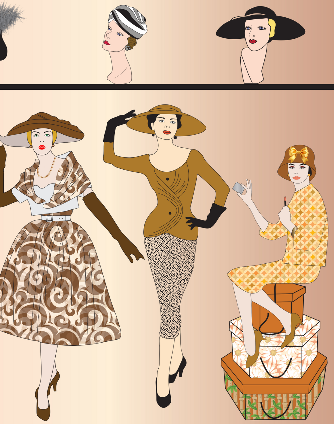 Fifties Fashion, Peach
