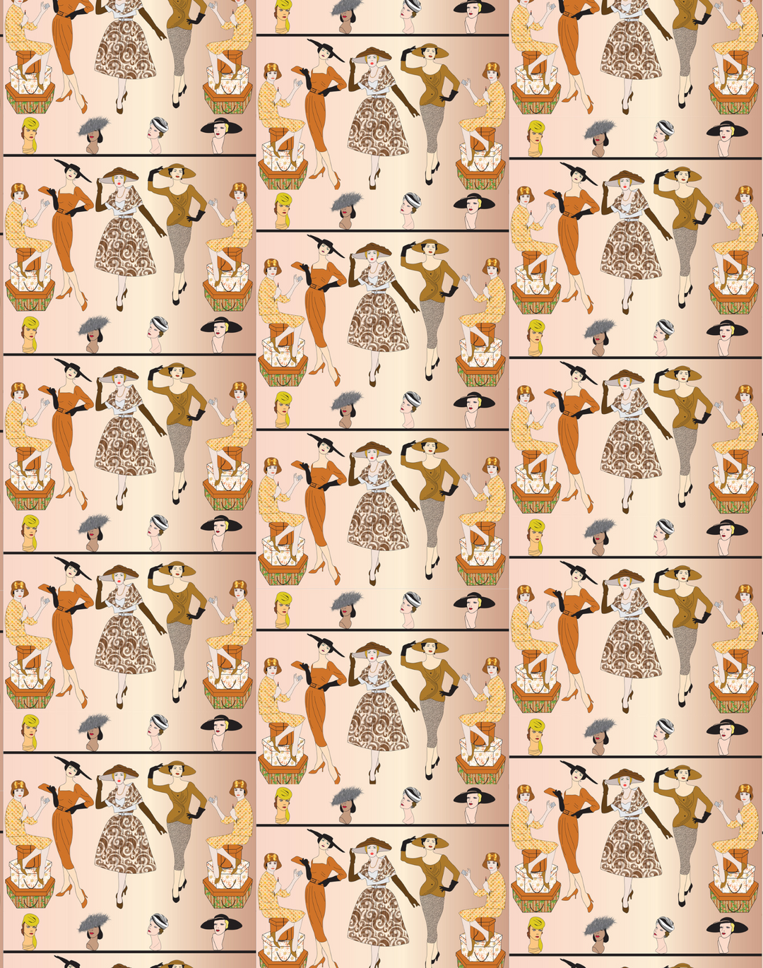Fifties Fashion, Peach