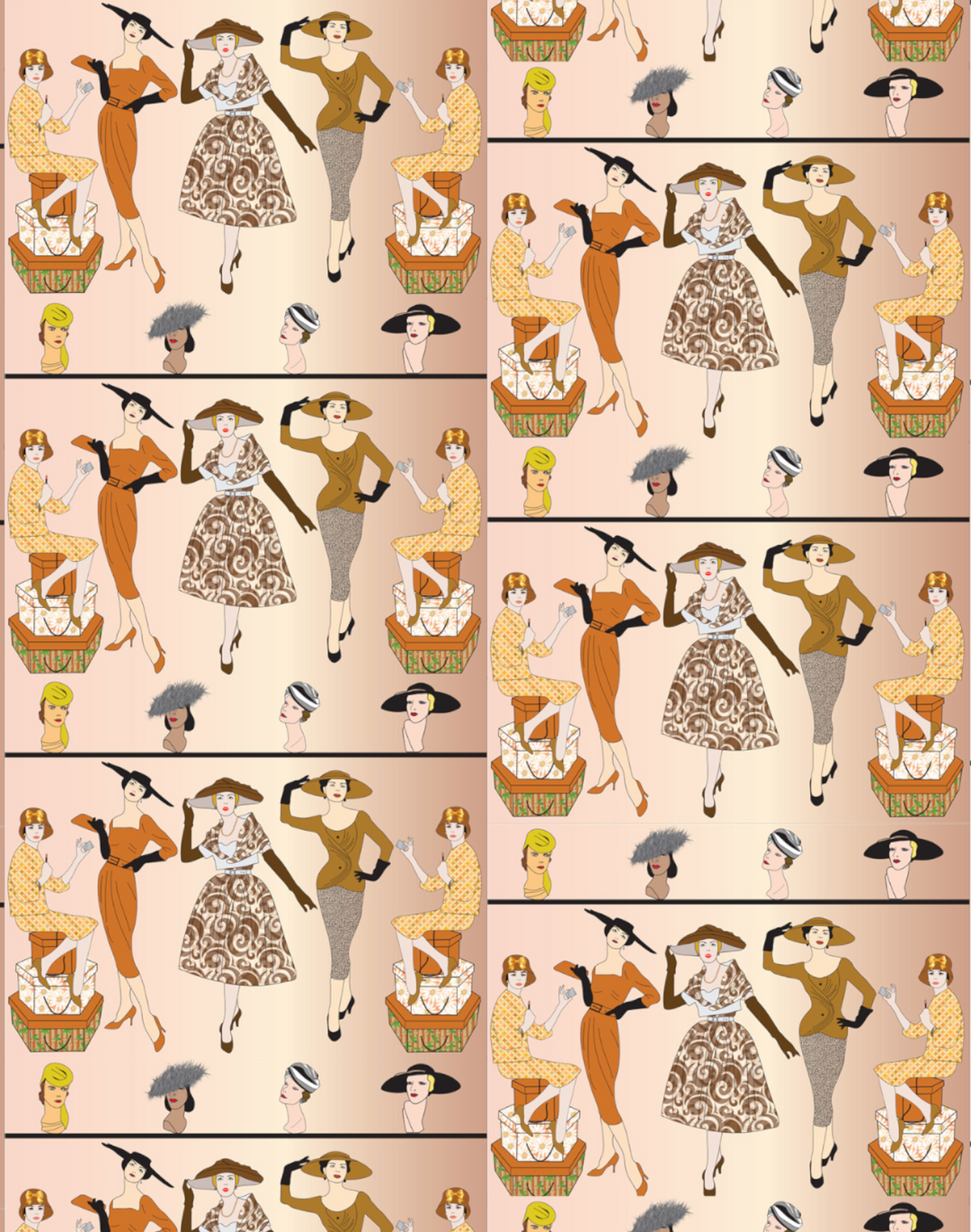 Fifties Fashion, Peach