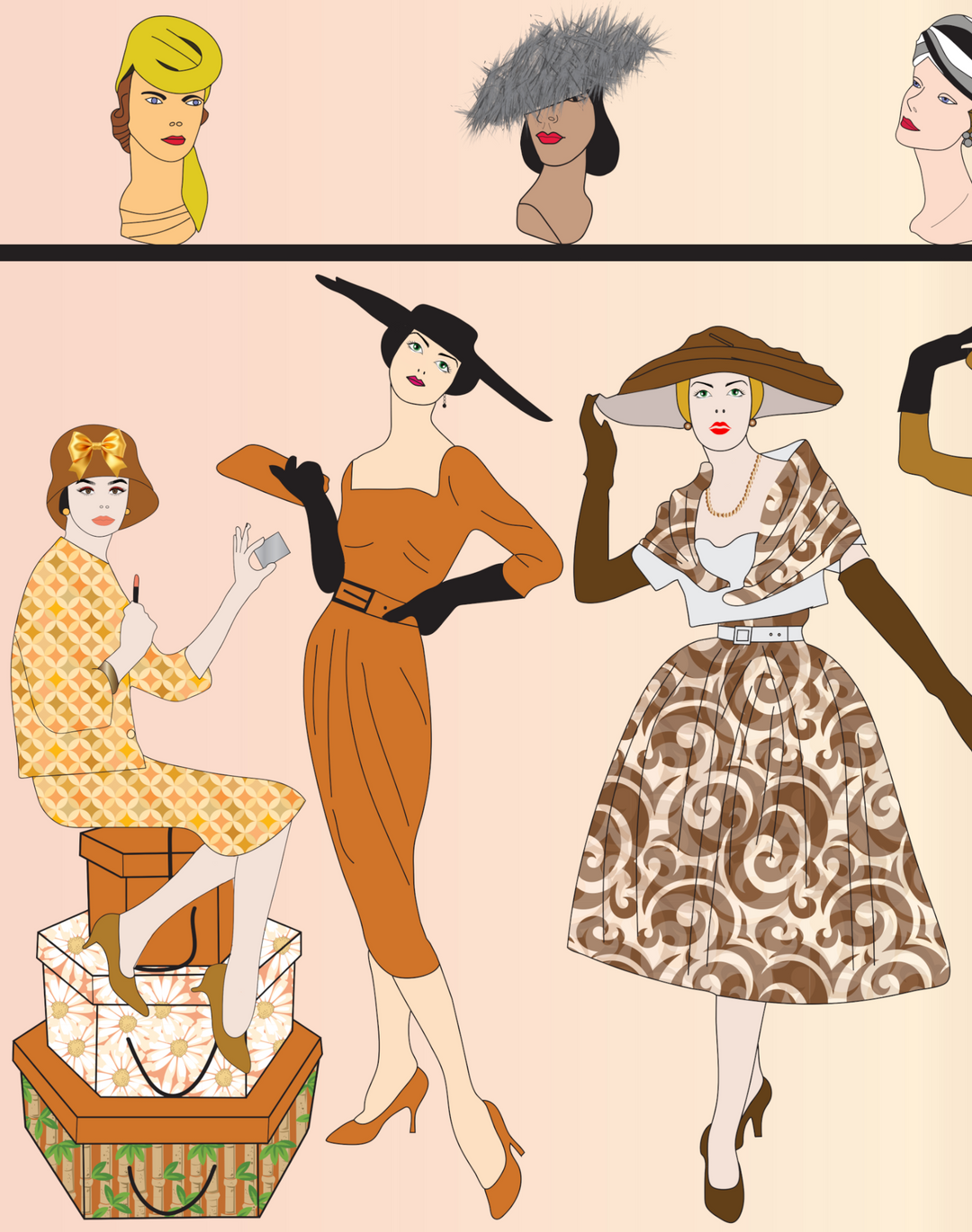 Fifties Fashion, Peach