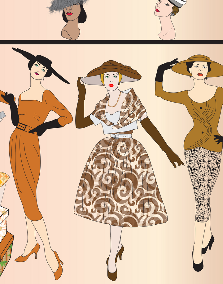 Fifties Fashion, Peach