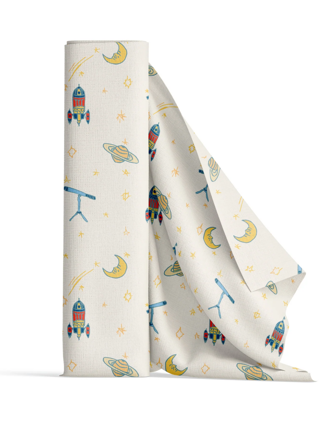 Float Away Into Sapce - Linen Fabric